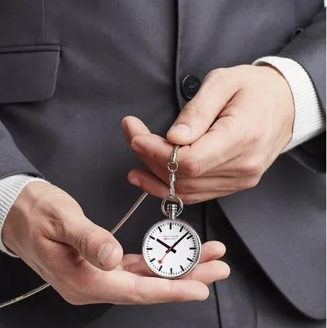 Mondaine Pocket Watch, 43mm, stainless steel, A660.30316.11SBB