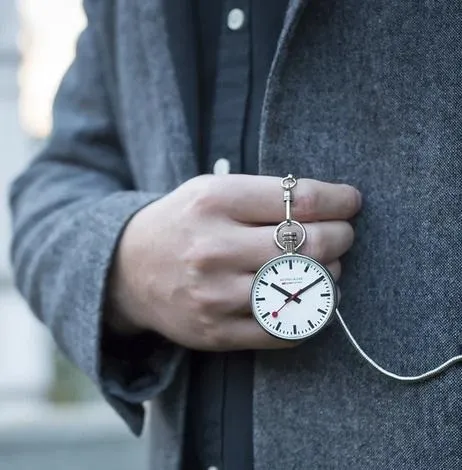 Mondaine Pocket Watch, 43mm, stainless steel, A660.30316.11SBB