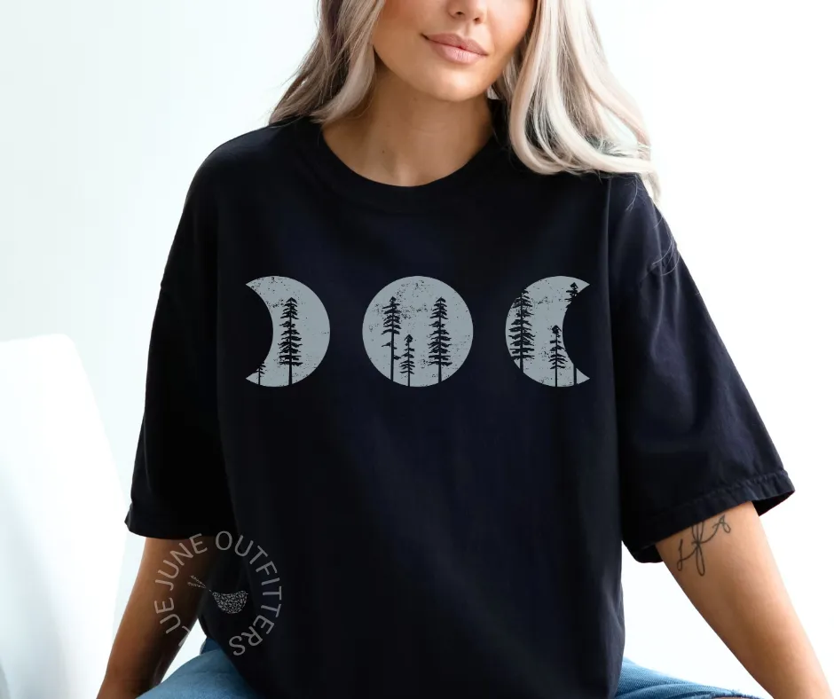Moon Phase Forest | Comfort Colors Nature Tee