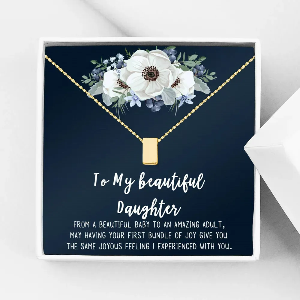 Mother Daughter Necklace Jewelry with Gift Box Card - Gifts for Mom, Daughter, Birthday, Mothers Day - Two Infinity Necklace for Women [Gold Infiniry Ring, No-Personalized Card]