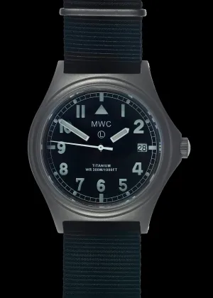 MWC Titanium General Service Watch, 300m Water Resistant, 10 Year Battery Life, Luminova, Sapphire Crystal and 12 Dial Format (Date Version)