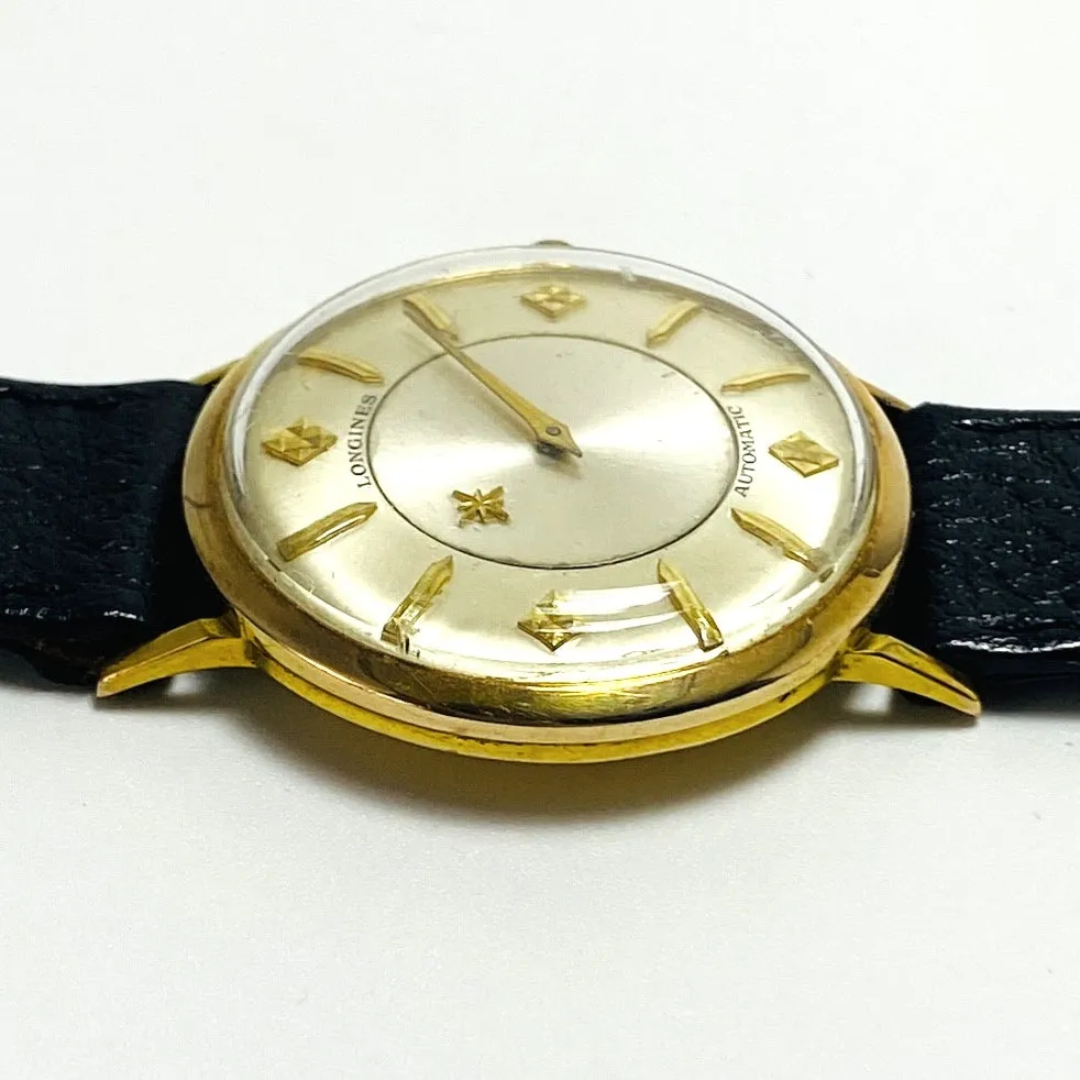 Mystery Dial Longines Automatic 1950s 10kGF Men's Women's Vintage Analog Watch Good Condition