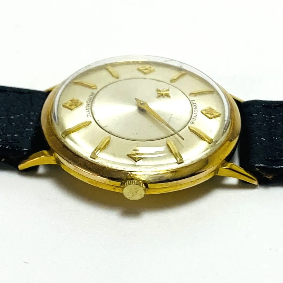 Mystery Dial Longines Automatic 1950s 10kGF Men's Women's Vintage Analog Watch Good Condition