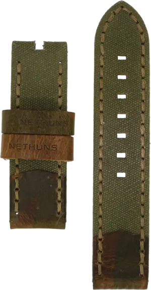 Nethuns 24mm Leather/Canvas Green