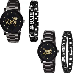 Niyati Nx New Fashion C_10_Couple Black Round design Tikon Digits Premium Quality Designer Fashion For Couple New Fashion Analog Watch  - For Couple ()