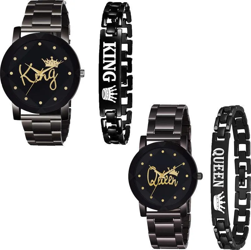 Niyati Nx New Fashion C_10_Couple Black Round design Tikon Digits Premium Quality Designer Fashion For Couple New Fashion Analog Watch  - For Couple ()