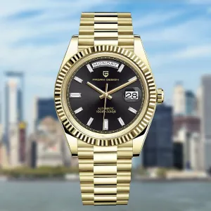 PAGANI DESIGN DD36 Gold Luxury Automatic Mechanical Watch For Men ST16 100M Waterproof 2022 New AR sapphire glass Men&#39;s Watches