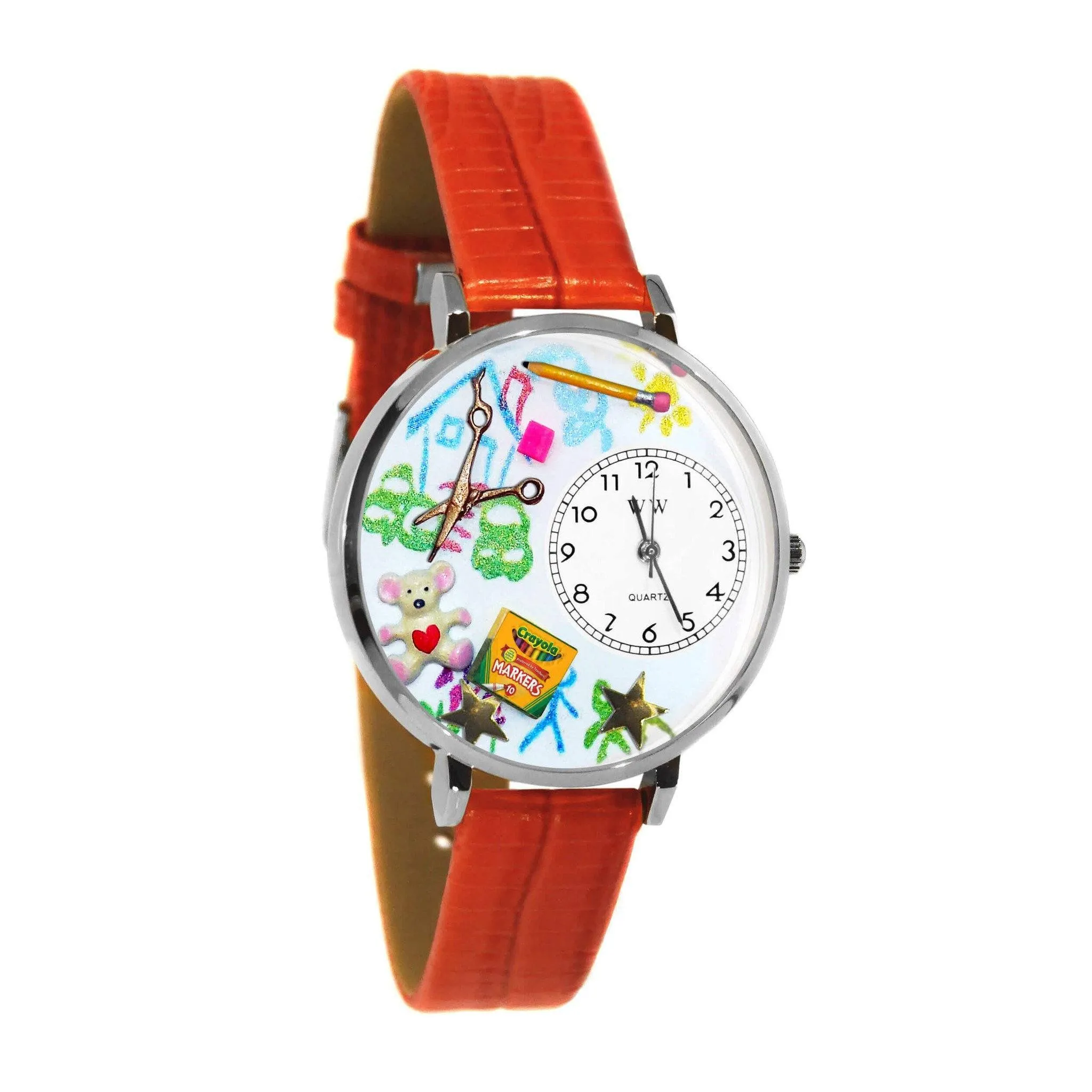 Preschool Teacher Watch in Silver (Large)