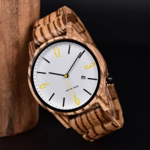 Rennes - Zebrawood Minimal Watch