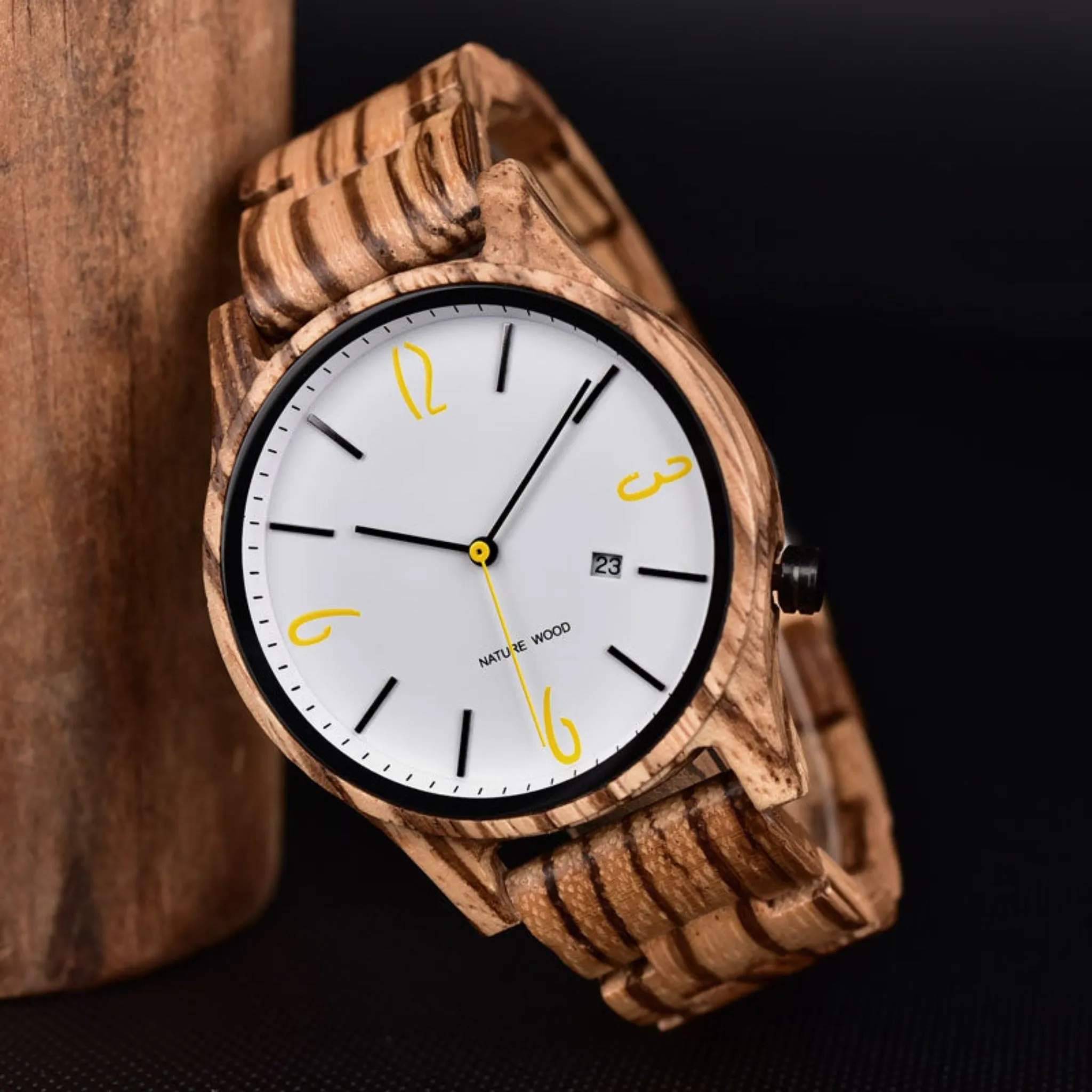 Rennes - Zebrawood Minimal Watch