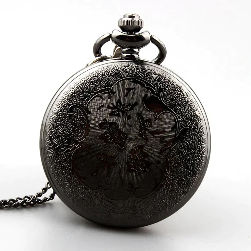 Retro Vintage Antique Steampunk Quartz Pocket Watch for Men Women