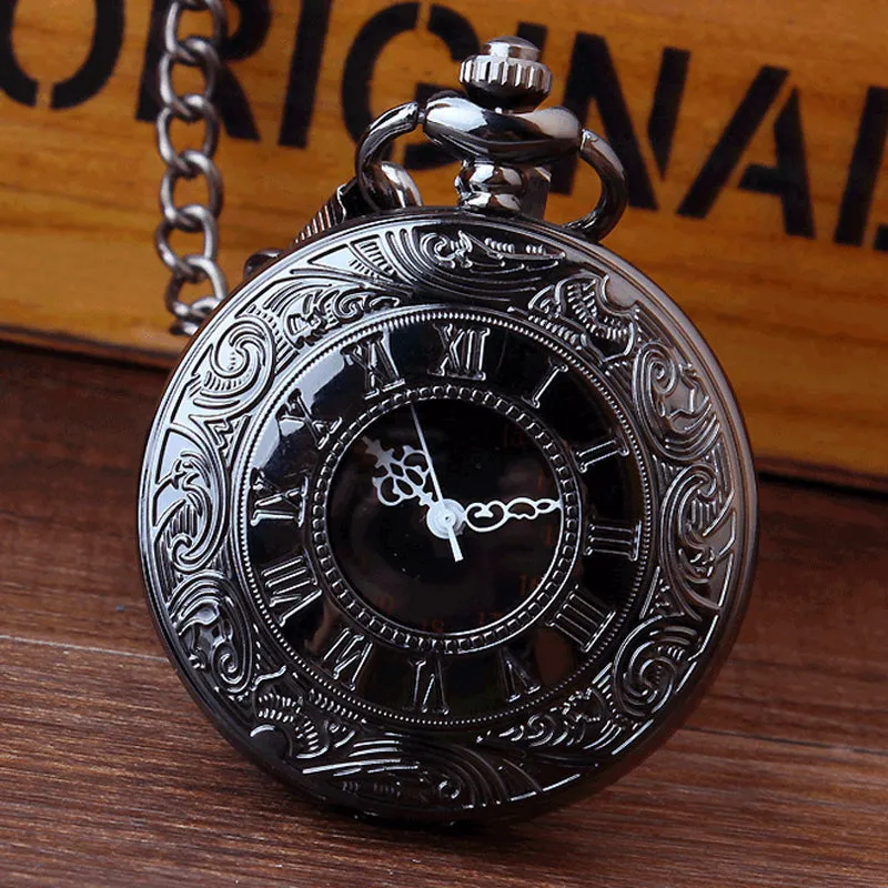 Retro Vintage Antique Steampunk Quartz Pocket Watch for Men Women