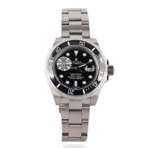 Rolex Submariner Black Screen Stainless Men Watch