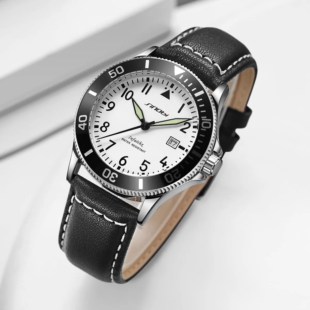 Sinobi Gent's Genuine Leather Watch