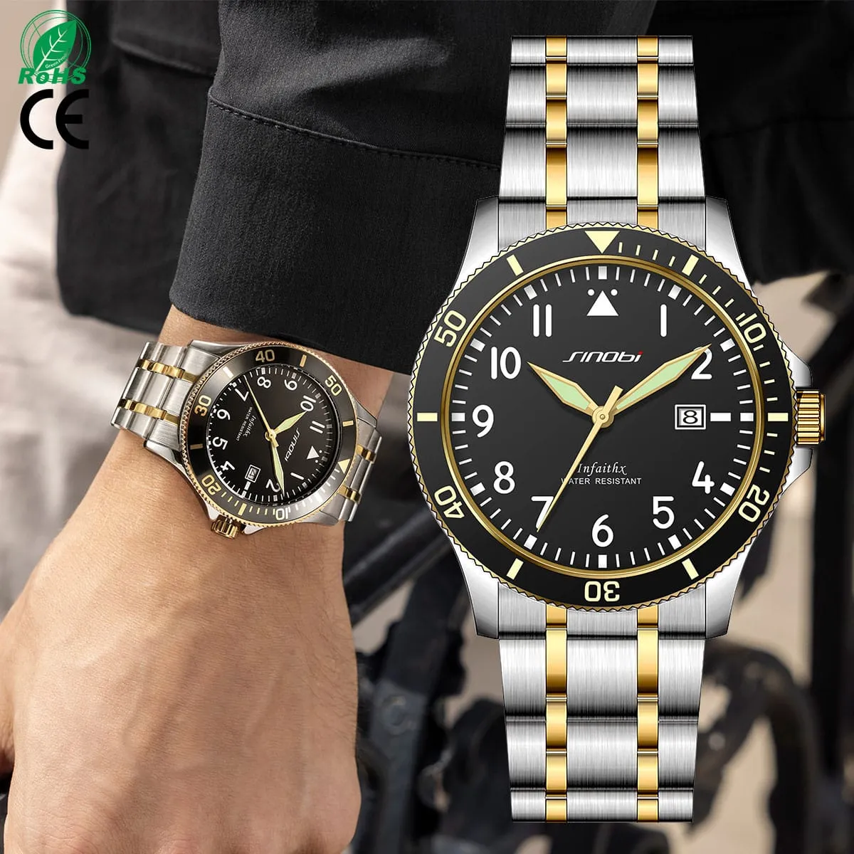 Sinobi Gent's Genuine Leather Watch
