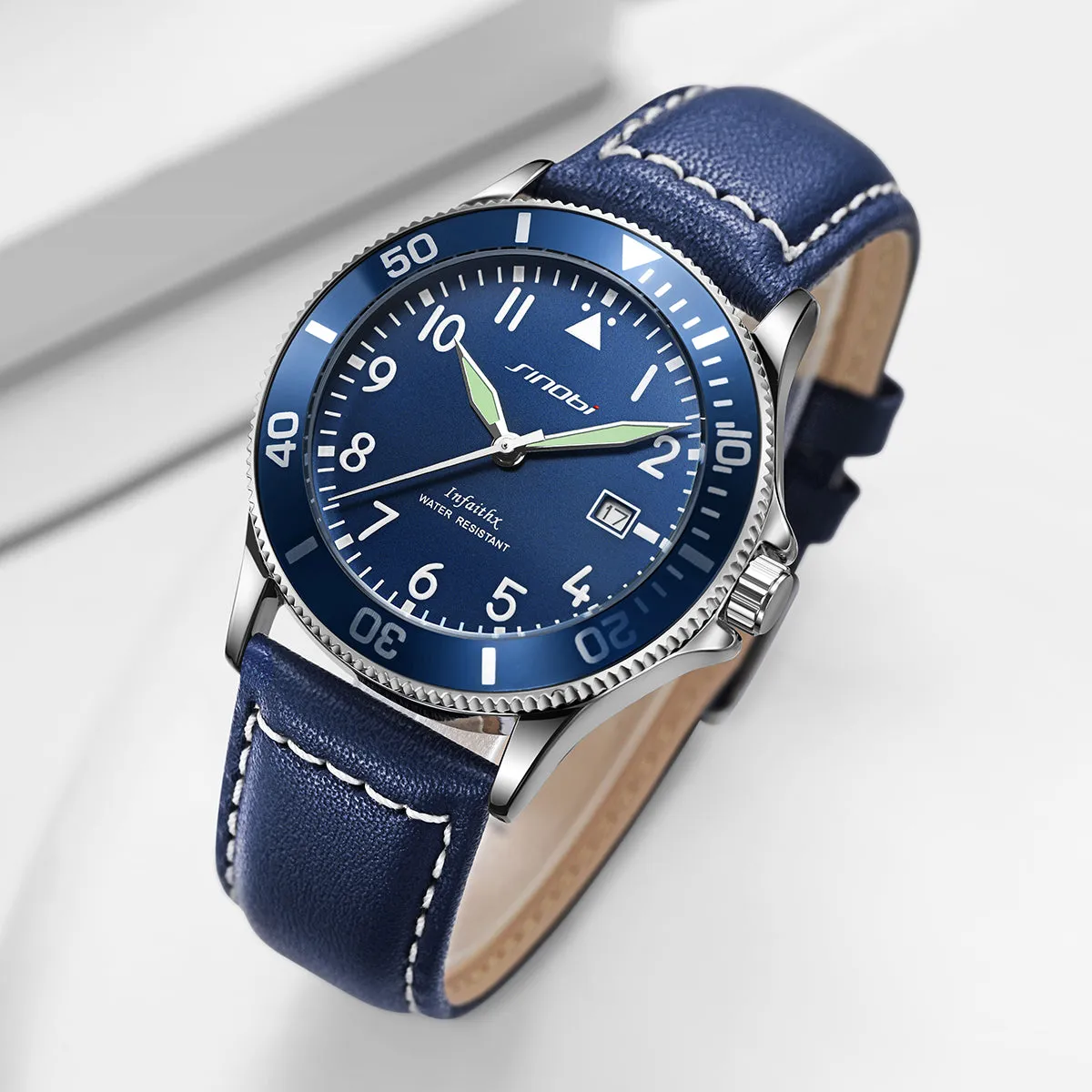 Sinobi Gent's Genuine Leather Watch