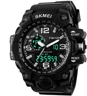 Skmei Analogue-Digital Black Dial Men's Watch - 1155