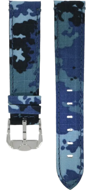 Squale Blue Camouflage Strap CINMICRMIM Polished 20mm