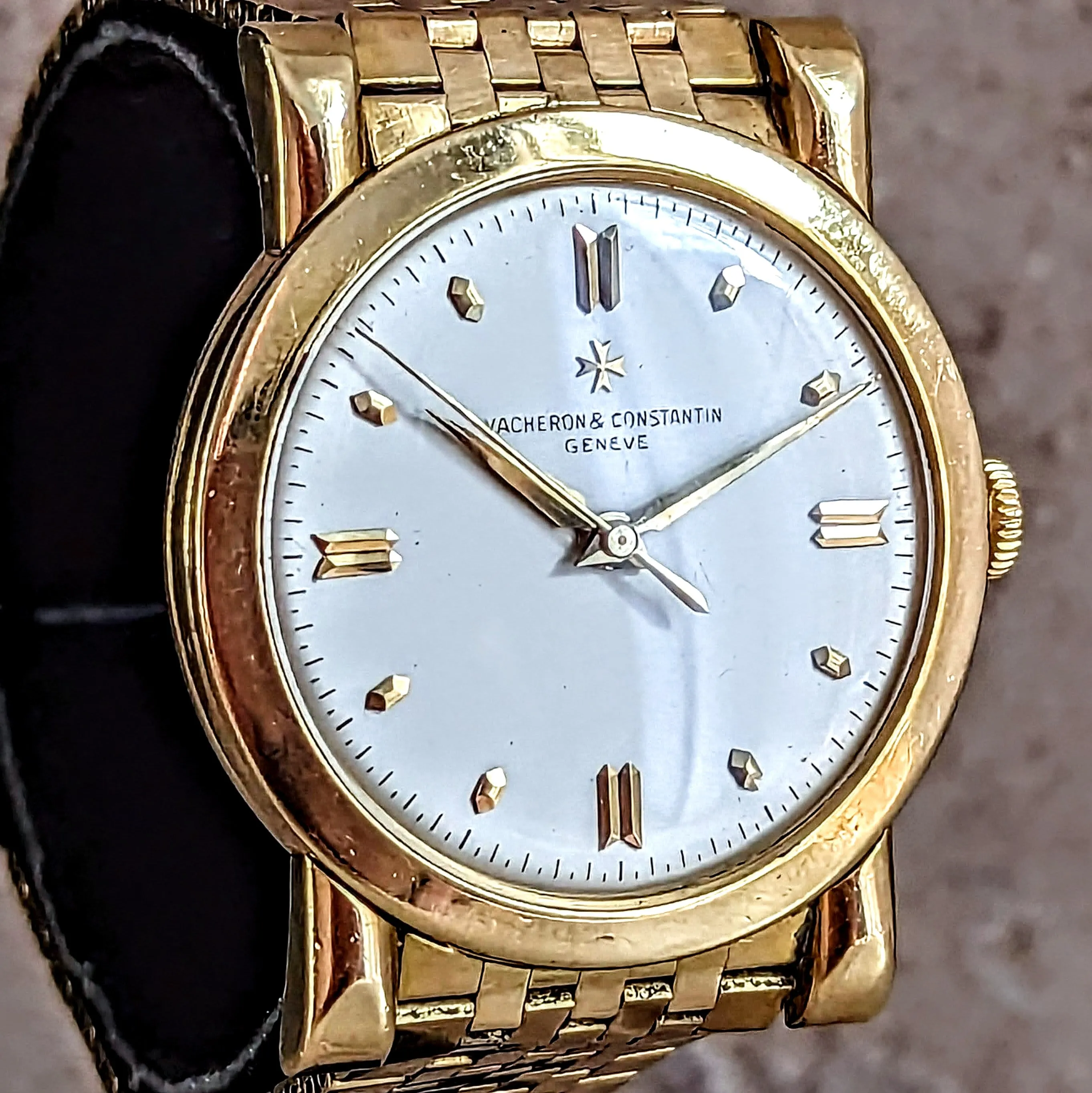 Vacheron Constantin Chronometre Royal 4907 18K GOLD Watch on Gay Freres 18K GOLD Bracelet