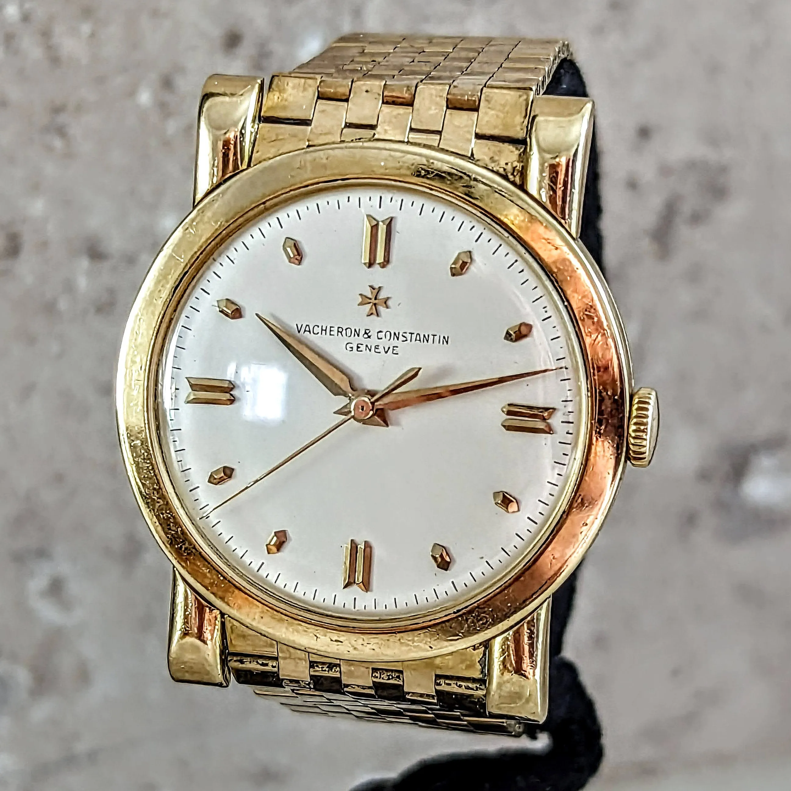 Vacheron Constantin Chronometre Royal 4907 18K GOLD Watch on Gay Freres 18K GOLD Bracelet