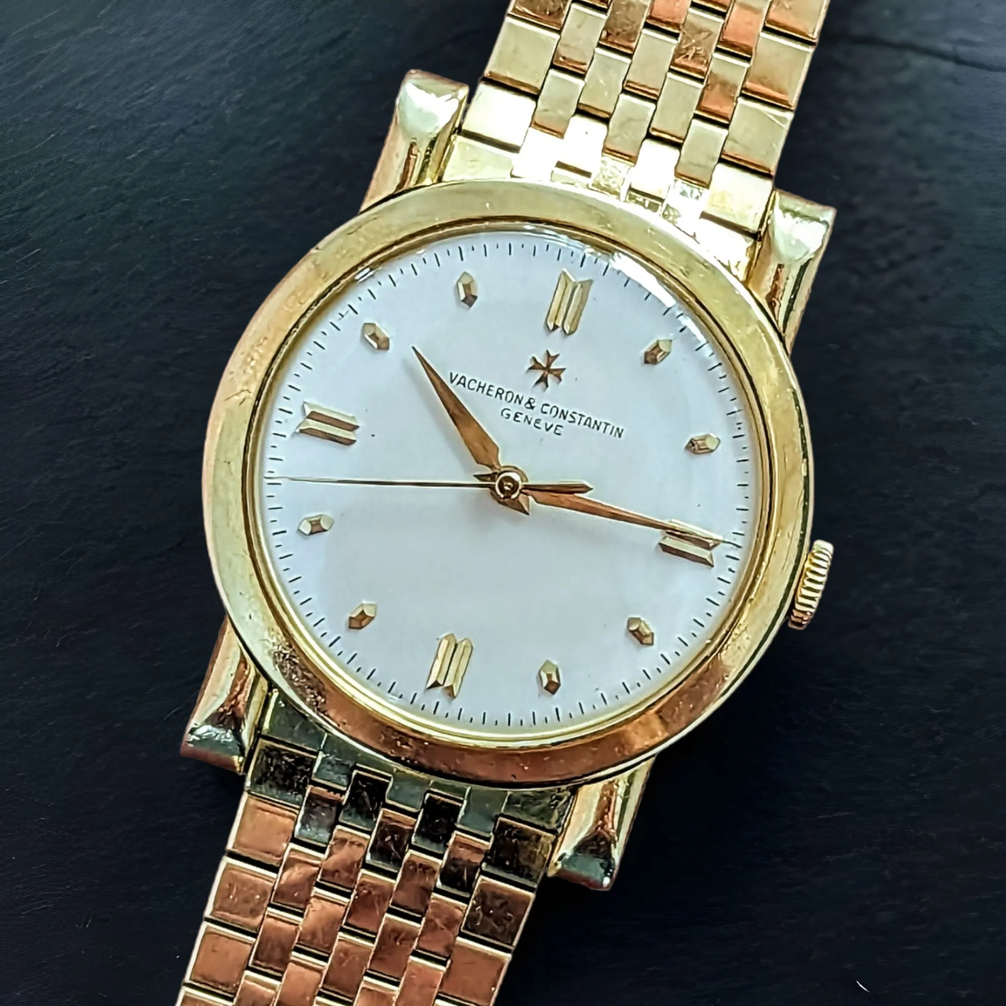 Vacheron Constantin Chronometre Royal 4907 18K GOLD Watch on Gay Freres 18K GOLD Bracelet