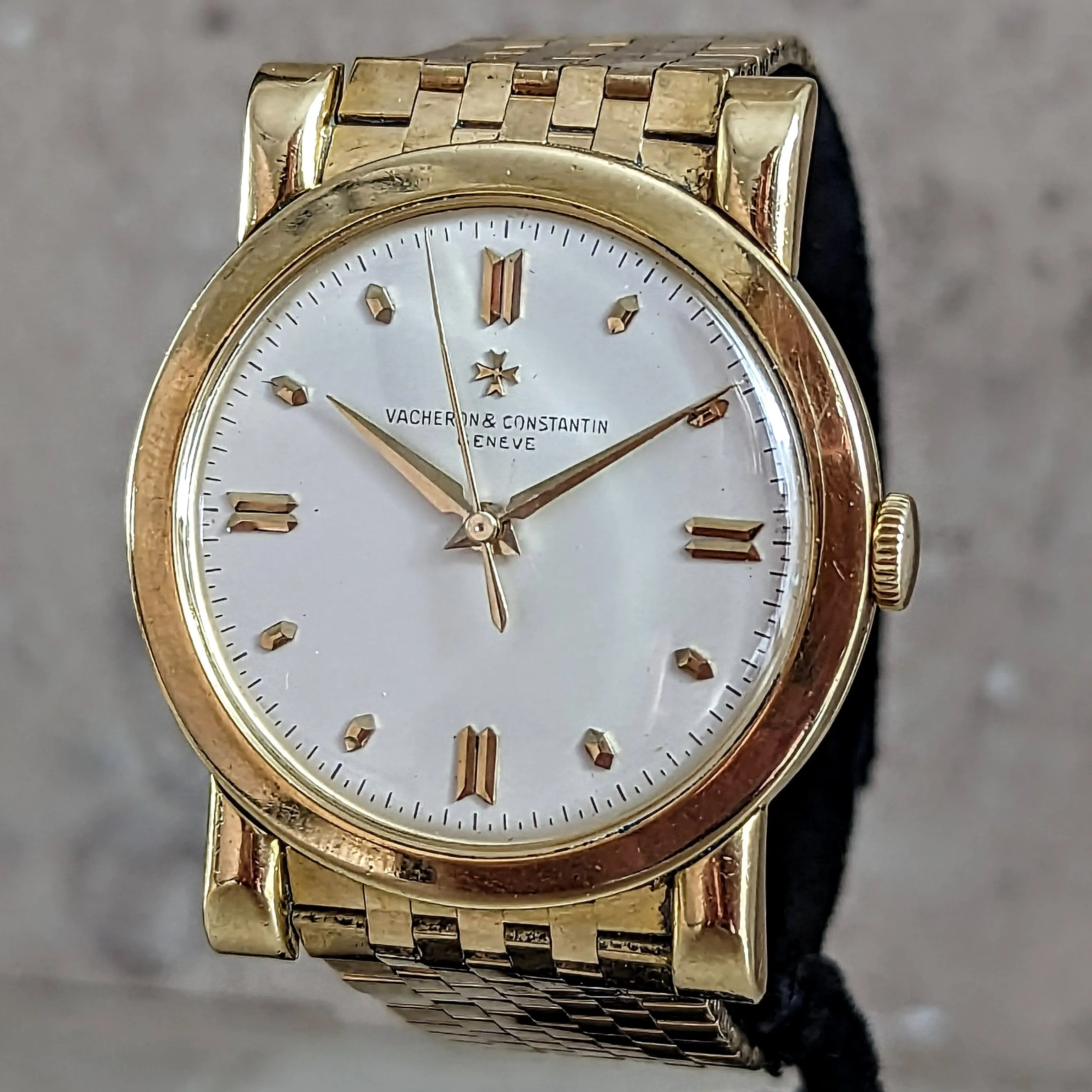 Vacheron Constantin Chronometre Royal 4907 18K GOLD Watch on Gay Freres 18K GOLD Bracelet