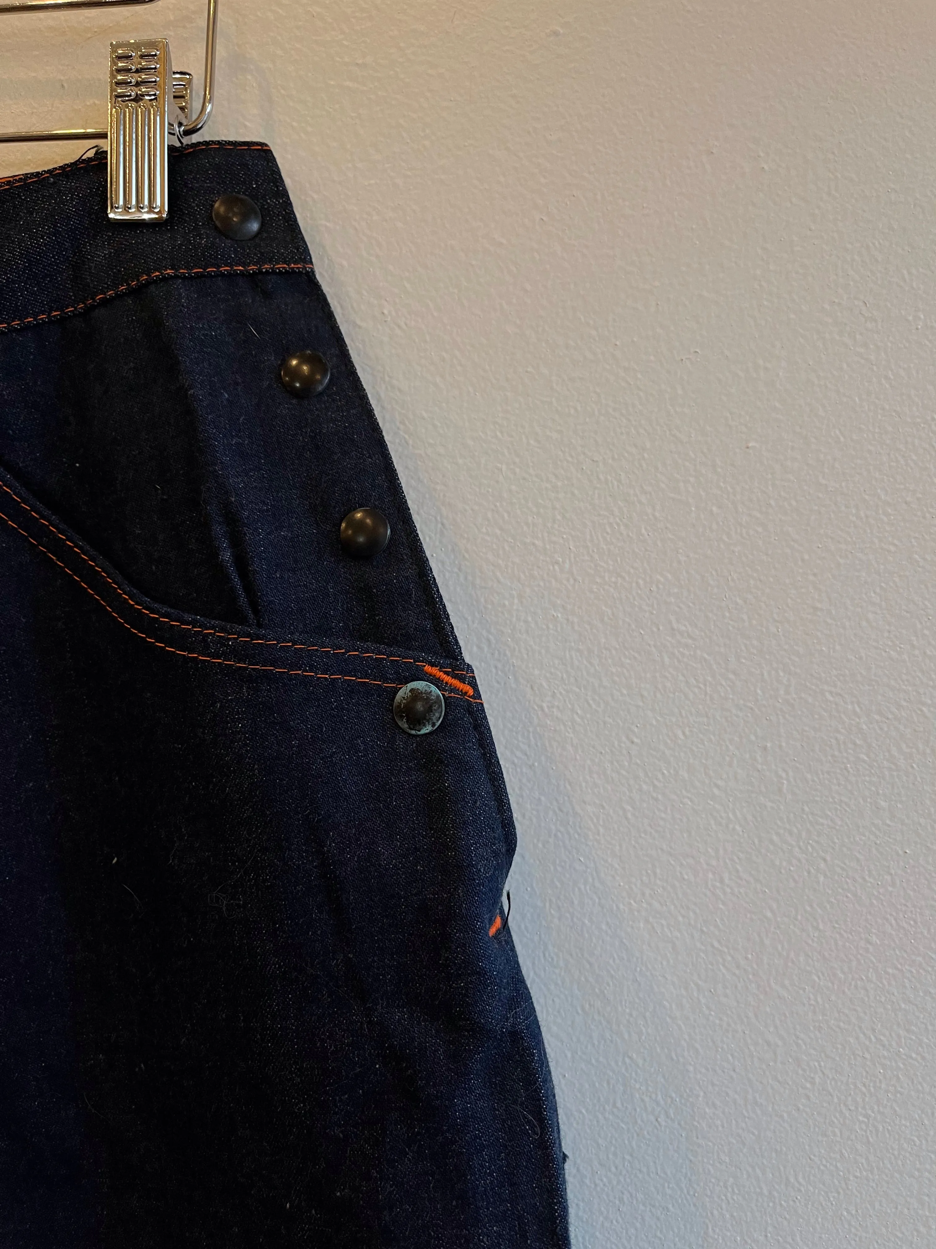Vintage 1940s Tootles Deadstock Side-Snap Denim Jeans