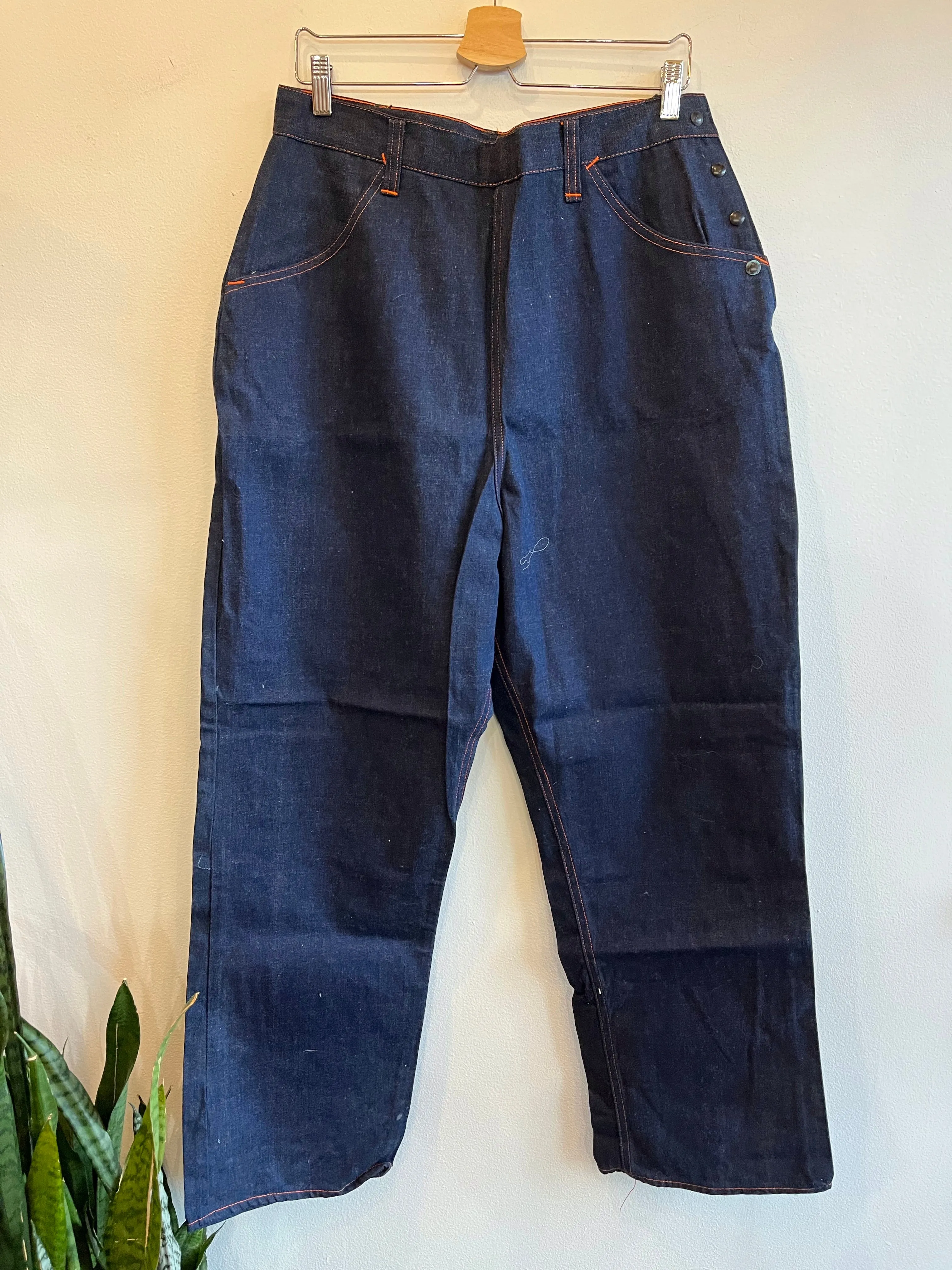 Vintage 1940s Tootles Deadstock Side-Snap Denim Jeans