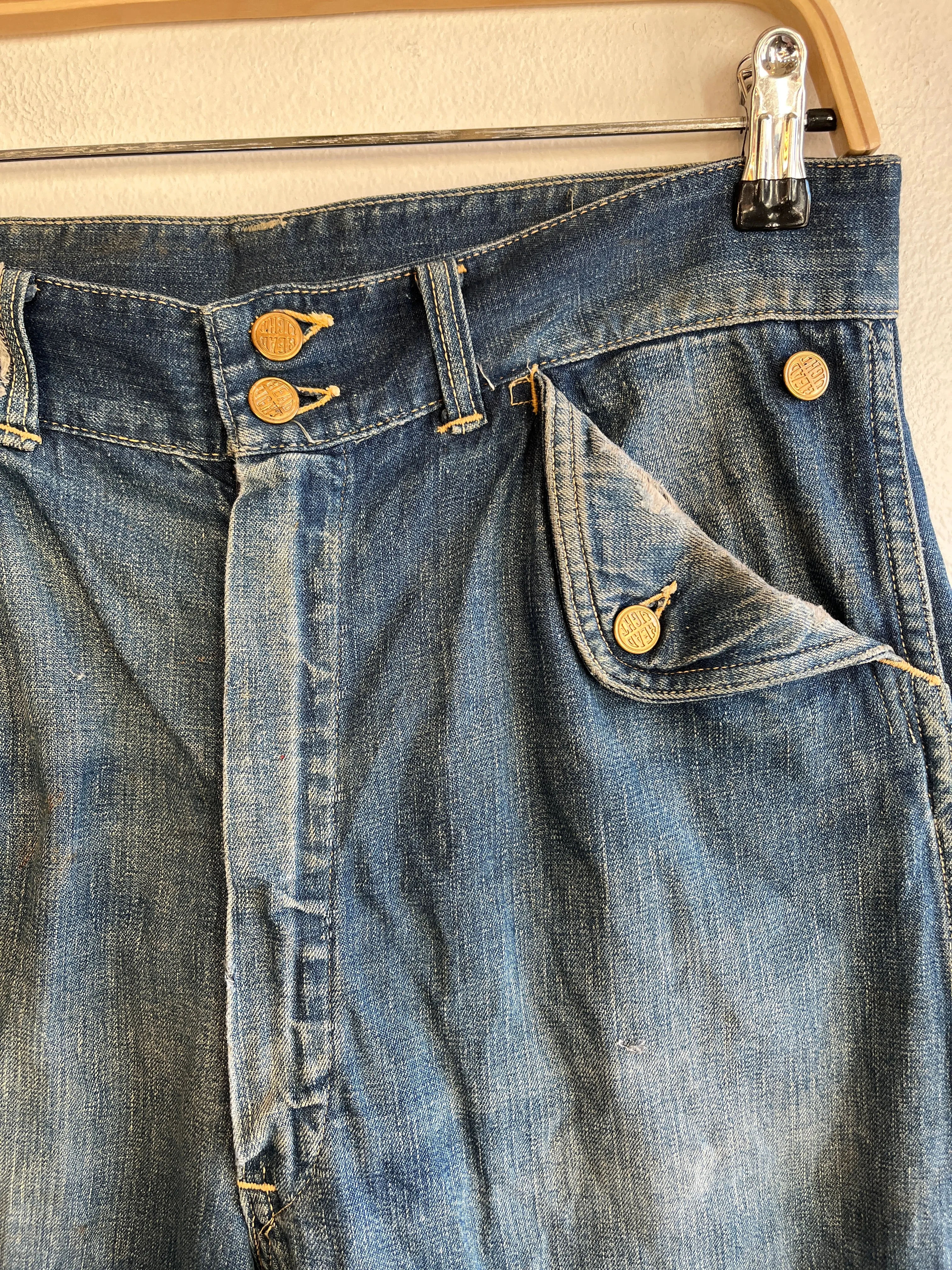 Vintage 1950s Headlight Headies Flap-Pocket Denim Jeans