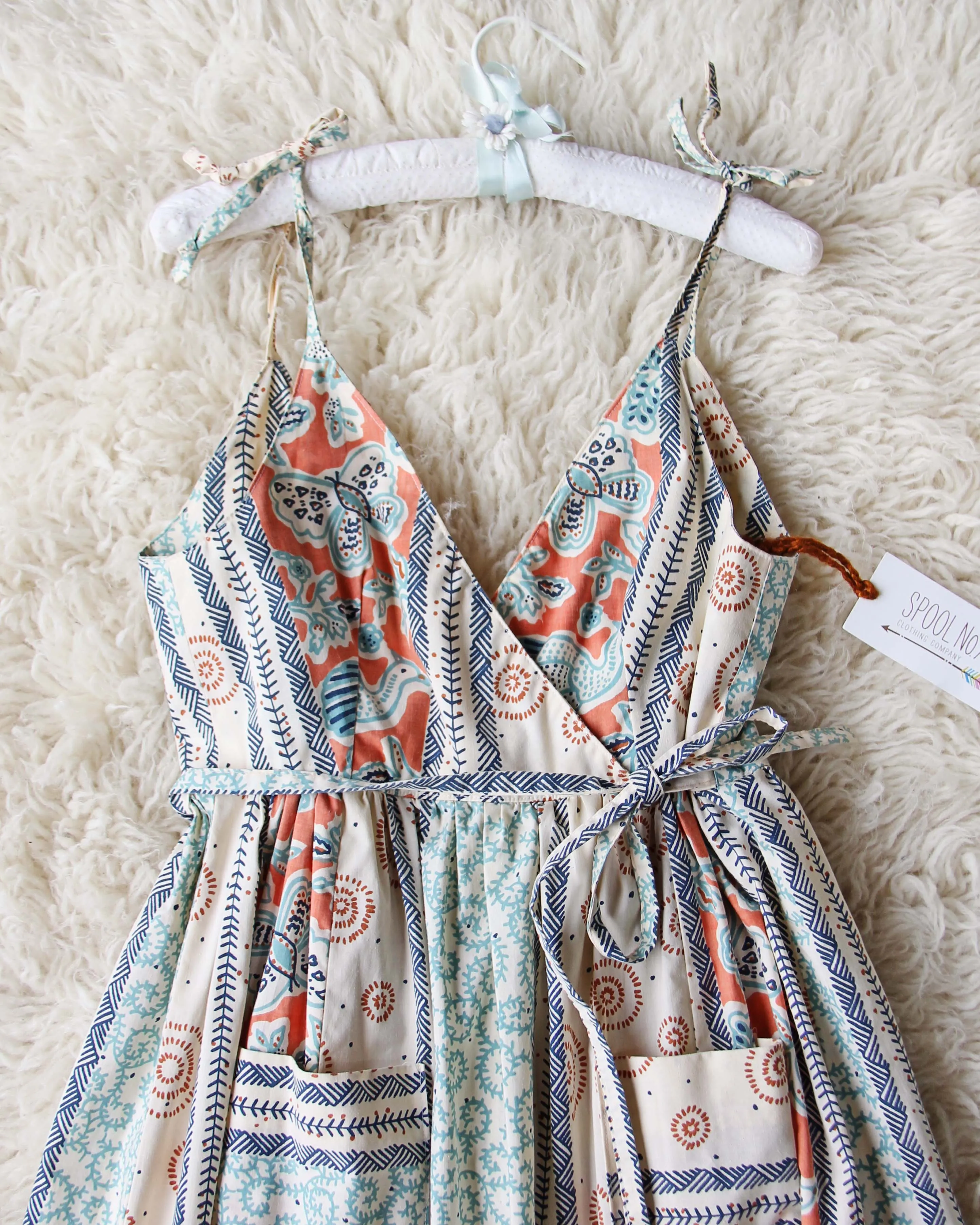 Vintage 70's Batik Pocket Dress