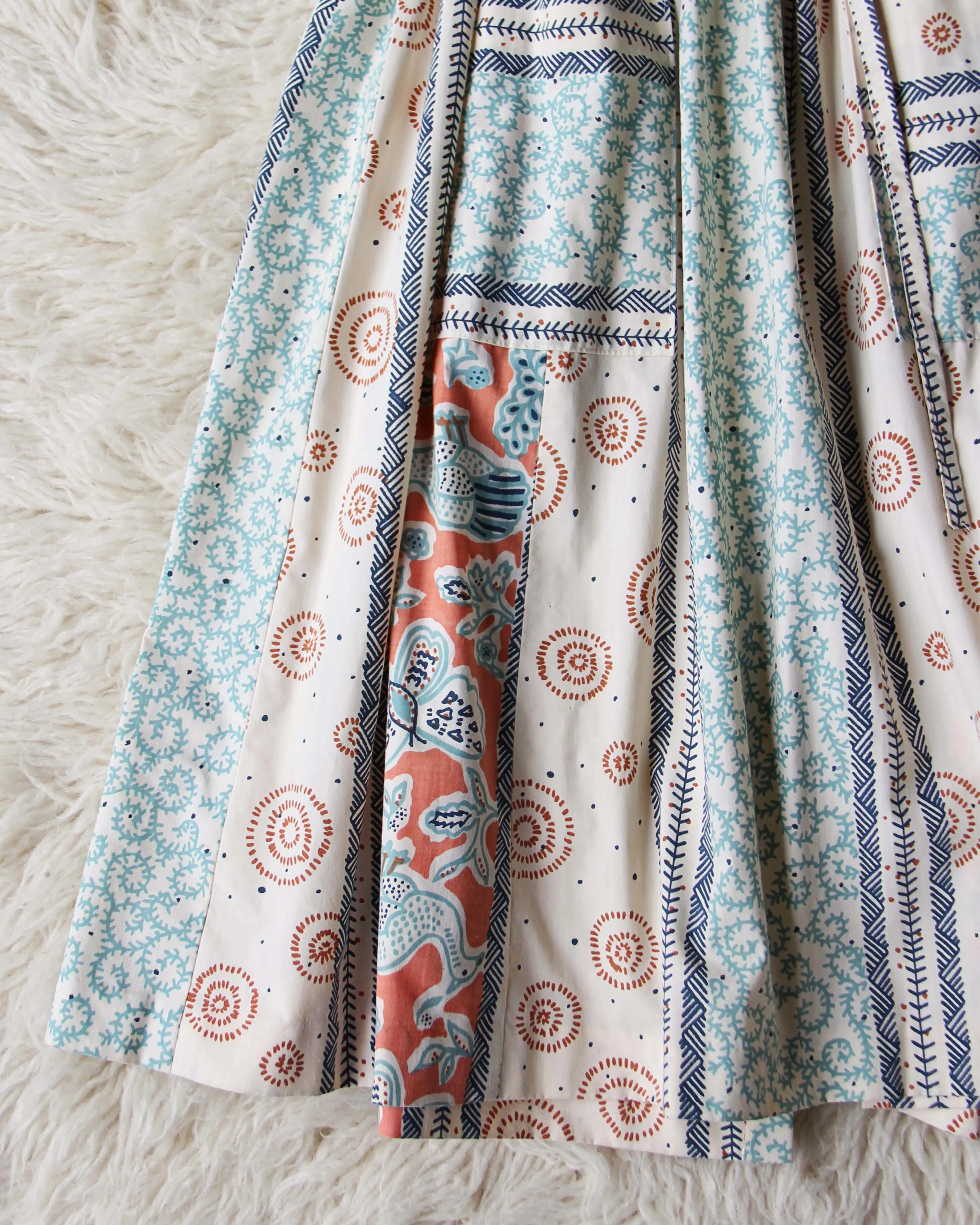 Vintage 70's Batik Pocket Dress