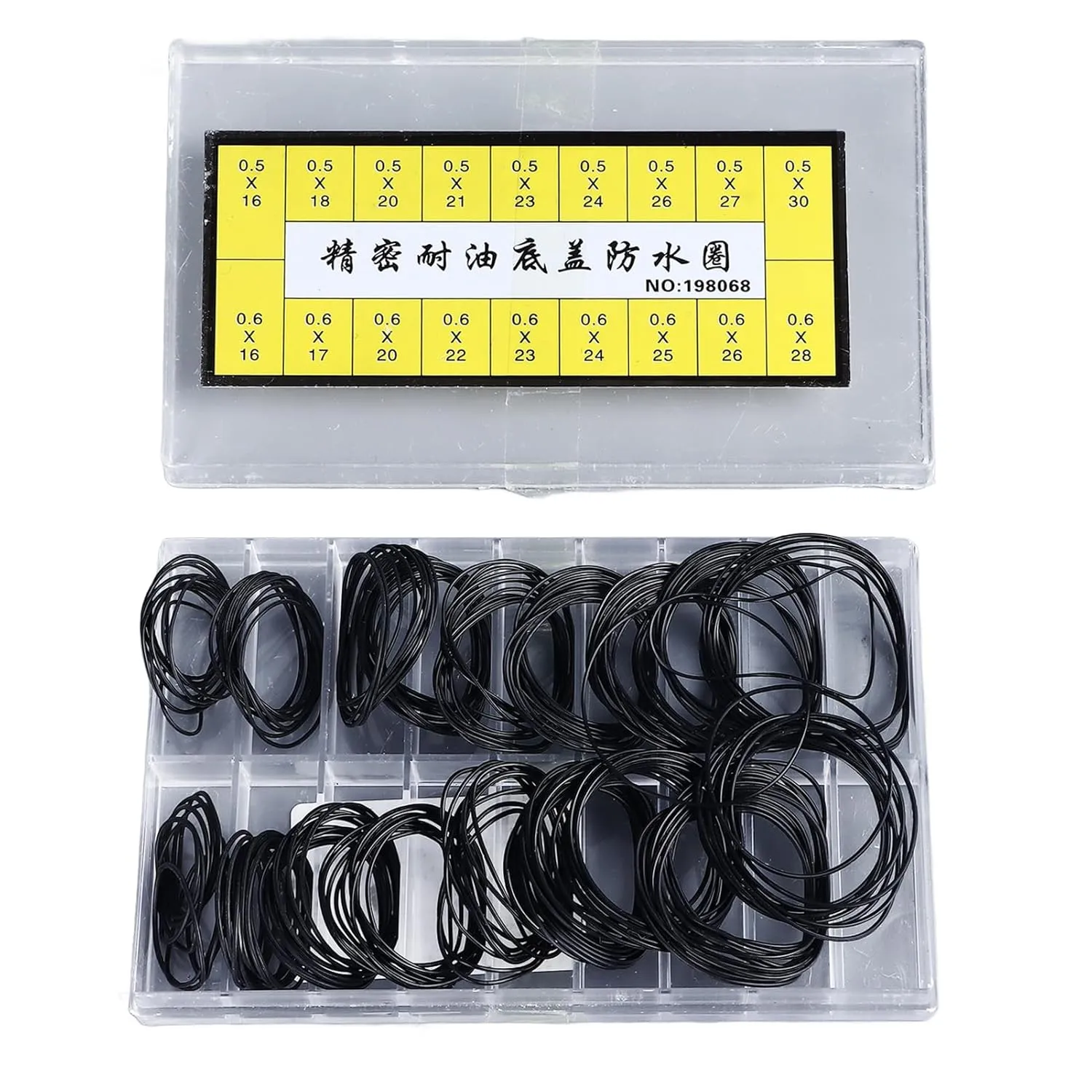 Watch Rubber Ring, 180 Pieces O Ring Watch Gasket Rubber Sealing Watch Back Cover Watch Repairing Tool 0.5mm 0.6mm Flexible Watch Back Cover Maintenance Kit