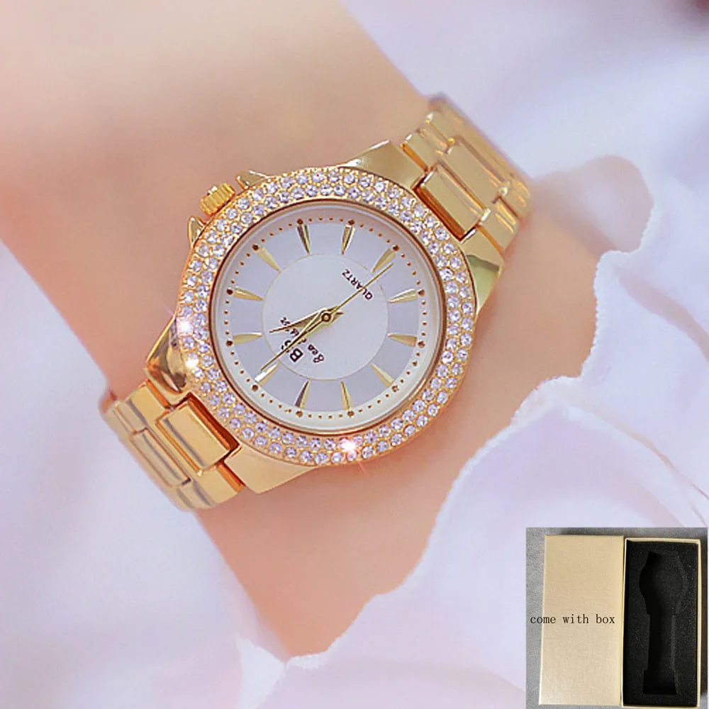 Women's Fashion Luxury Round Quartz Water Resistant Wrist Watch