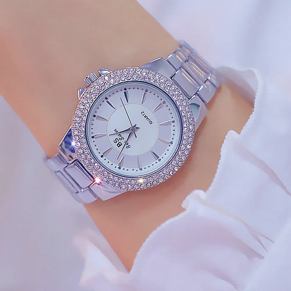 Women's Fashion Luxury Round Quartz Water Resistant Wrist Watch