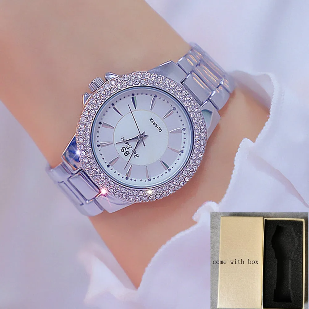 Women's Fashion Luxury Round Quartz Water Resistant Wrist Watch