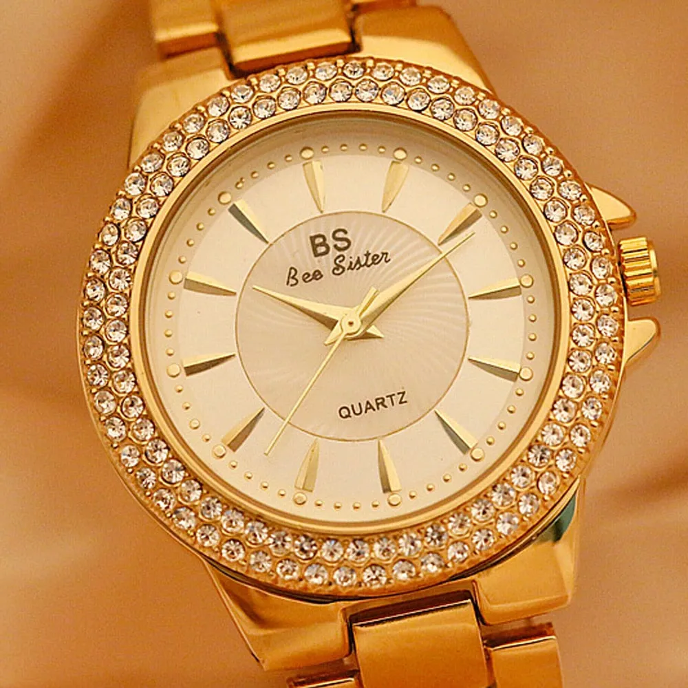 Women's Fashion Luxury Round Quartz Water Resistant Wrist Watch