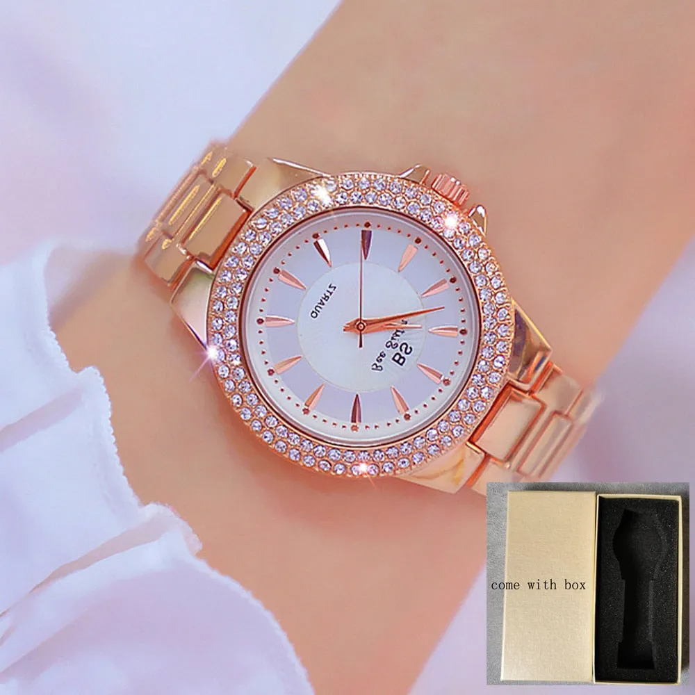 Women's Fashion Luxury Round Quartz Water Resistant Wrist Watch