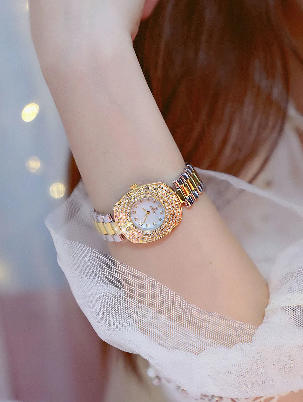 Women's Luxury Fashion Rectangle Full Rhinestone Quartz Watches