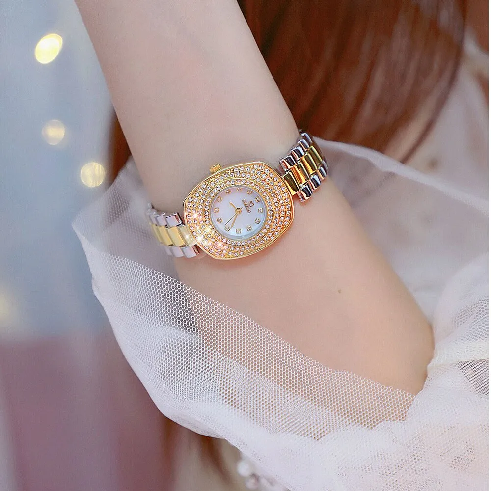 Women's Luxury Fashion Rectangle Full Rhinestone Quartz Watches