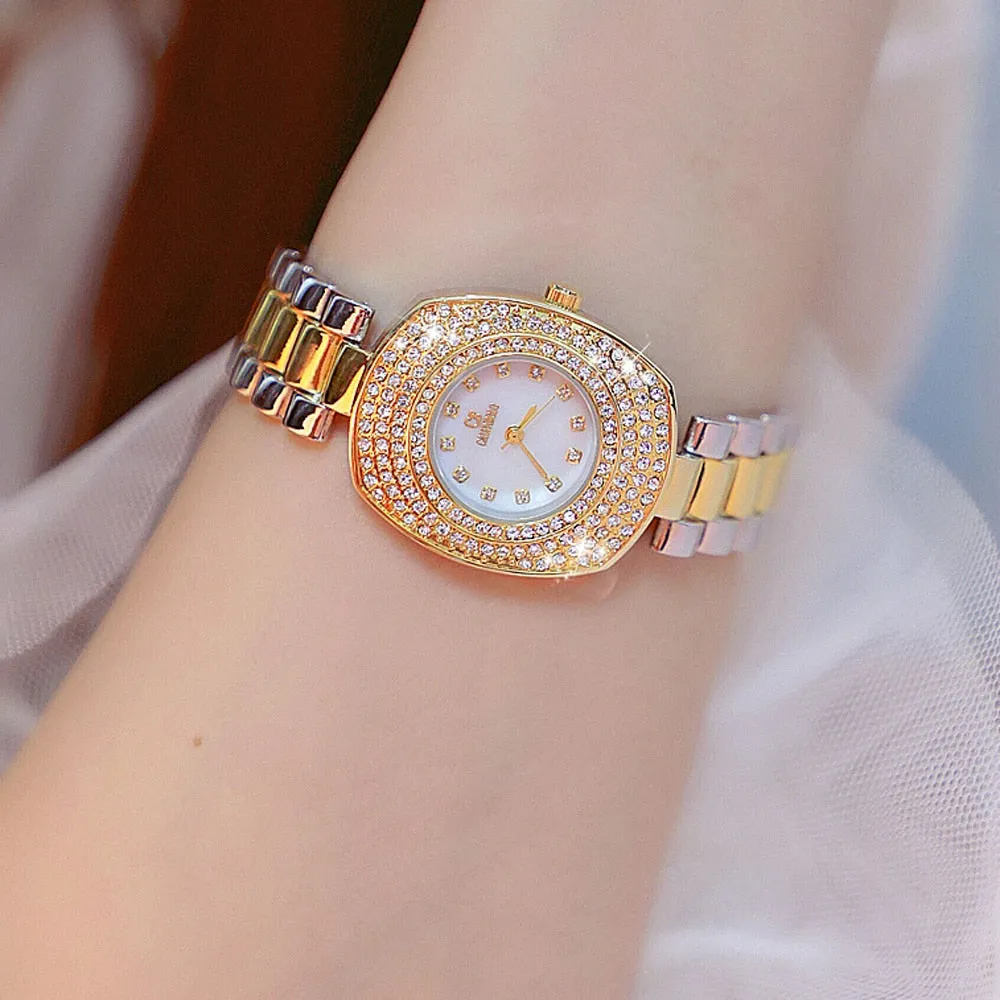 Women's Luxury Fashion Rectangle Full Rhinestone Quartz Watches