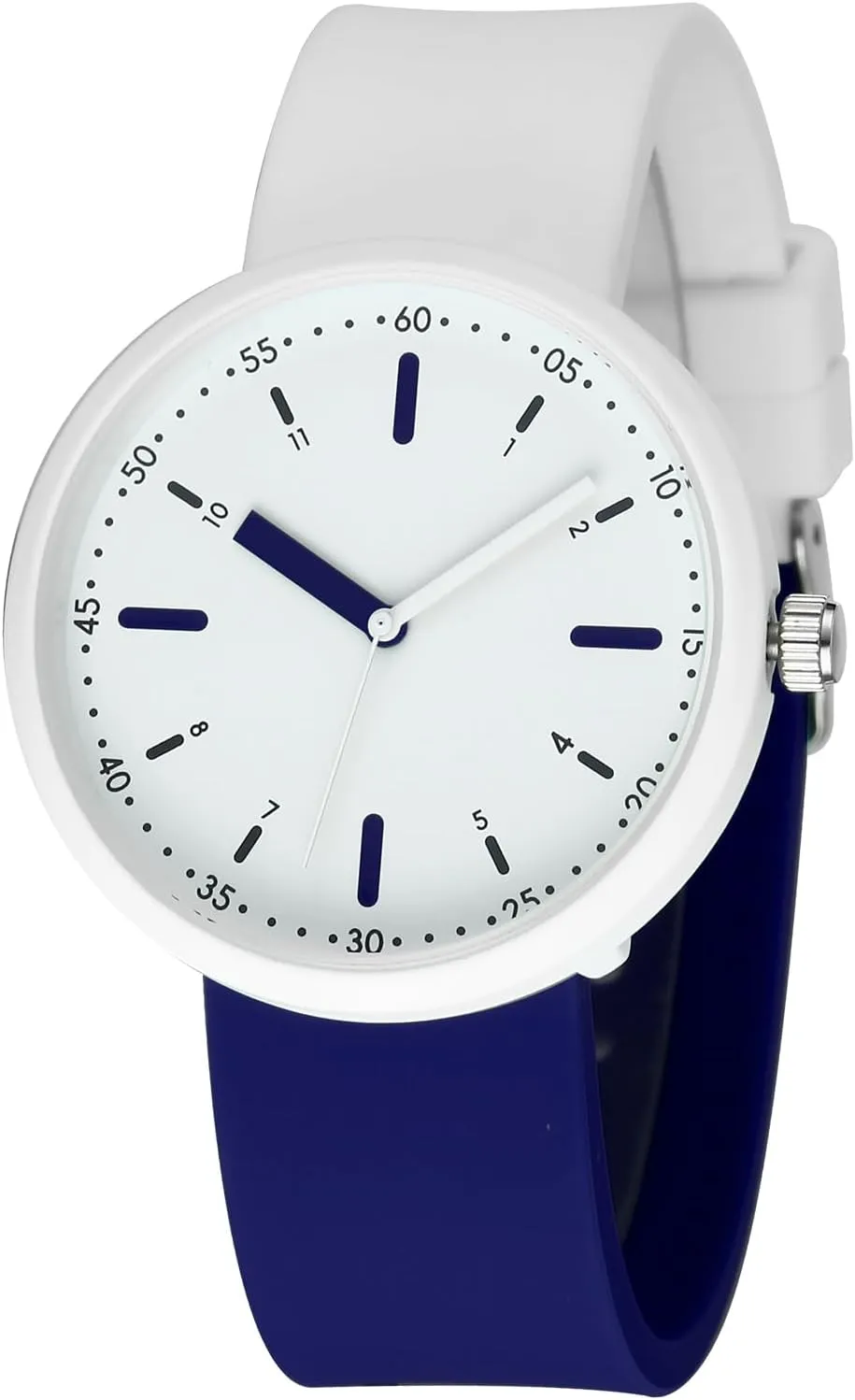 Women's Men's Casual Sports Watch Easy Read Dial Waterproof Analog Quartz Watches with Colorful Rubber Silicone Band for Women Men
