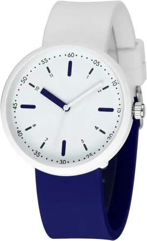 Women's Men's Casual Sports Watch Easy Read Dial Waterproof Analog Quartz Watches with Colorful Rubber Silicone Band for Women Men