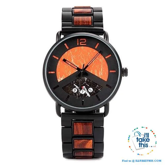 Wood Metal Men's and Women's Luxury style Watches, the Ultimate Timepieces with date display